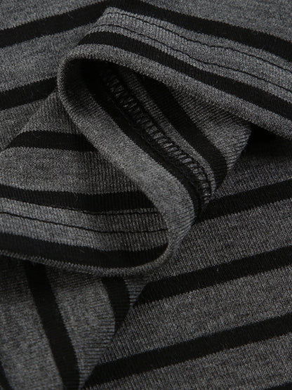 Striped Boat Neck Long Sleeve T-Shirt
