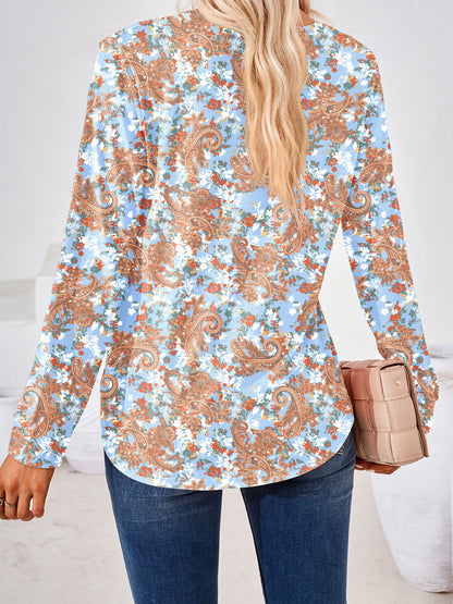 Full Size Square Neck Long Sleeve Blouse