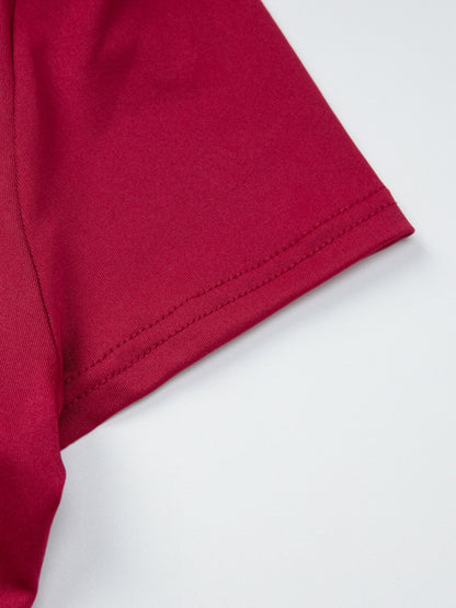 One-Shoulder Button-Decorated Fitted T-Shirt