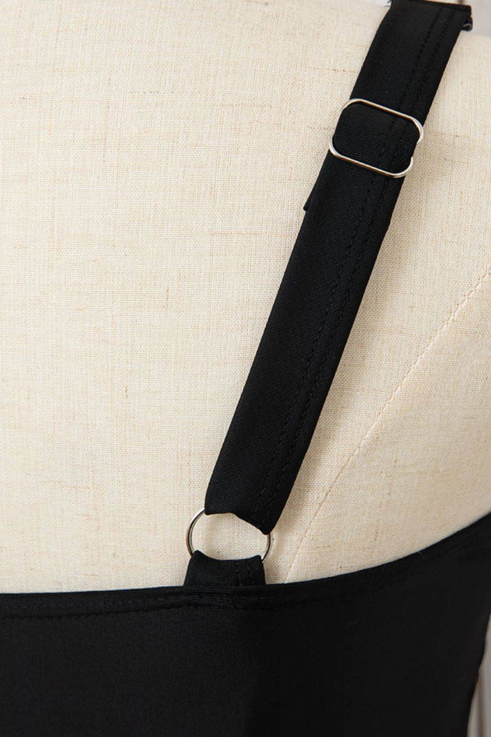 Adjustable wide strap detail on one-piece swimwear