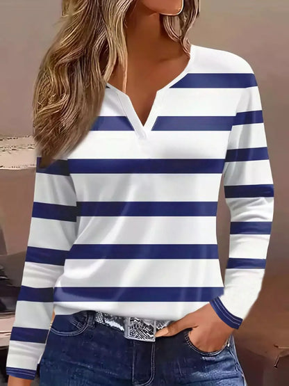 Notched Long Sleeve T-Shirt
