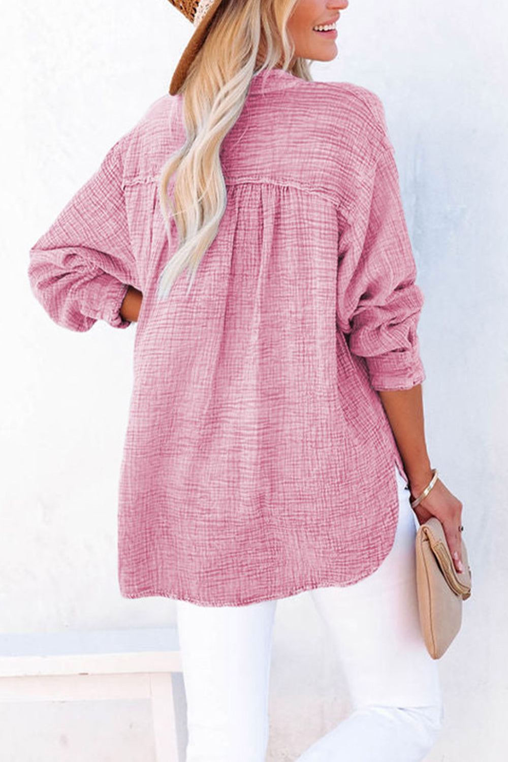 Buttoned Long Sleeve Blouse