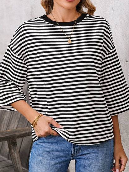 Striped Back Bow Tie T-Shirt