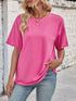 Casual Loose Fit Solid Color T-Shirt