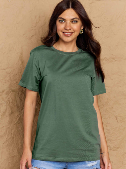 Full Size Round Neck Short Sleeve T-Shirt