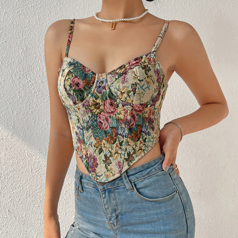 Camisole à fleurs New Street Vintage pour femmes 