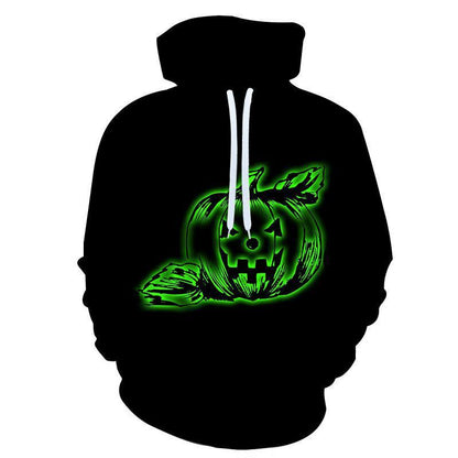 Kürbis Halloween 3D Digitaldruck Hoodie 