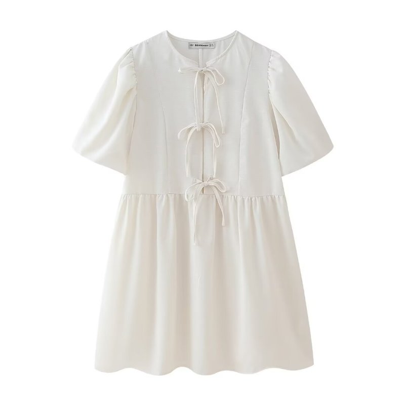 New fashionable strappy sweet puff sleeve dress