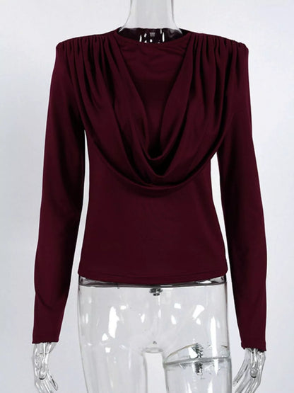 Ruched Long Sleeve T-Shirt