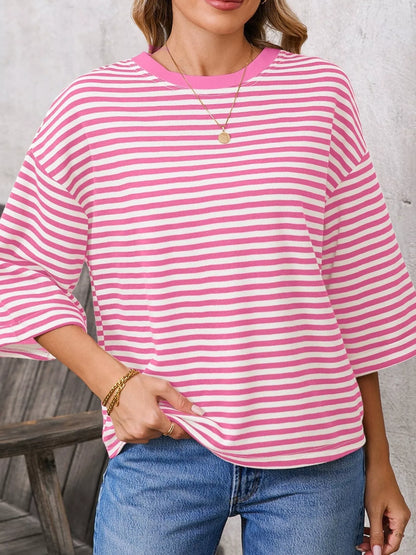 Striped Back Bow Tie T-Shirt