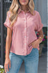 Casual Polka Dot Print Button Down Shirt