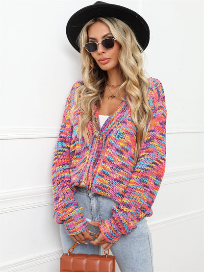 Angel Wings Button Up Dropped Shoulder Cardigan