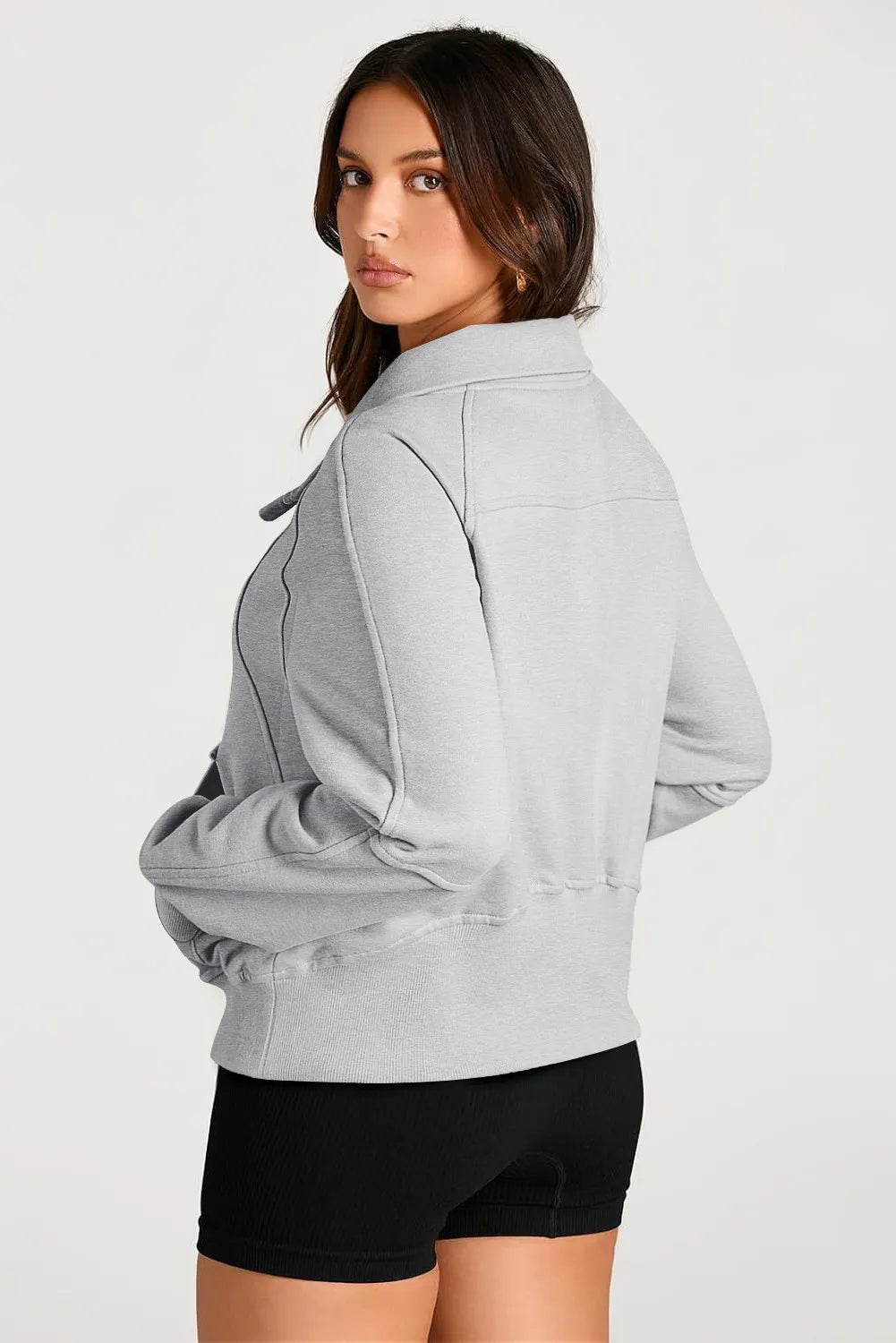 Half Zip Long Sleeve Sweatshirt