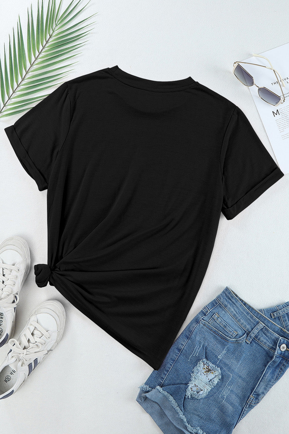 HOWDY Round Neck Short Sleeve T-Shirt