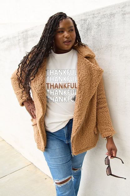 Simply Love Full Size THANKFUL Short Sleeve T-Shirt