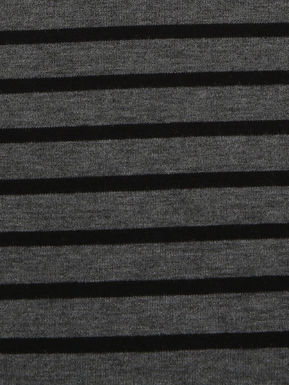 Striped Boat Neck Long Sleeve T-Shirt