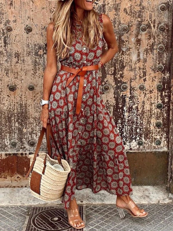 Casual Bohemian Summer Polka Dot Dress