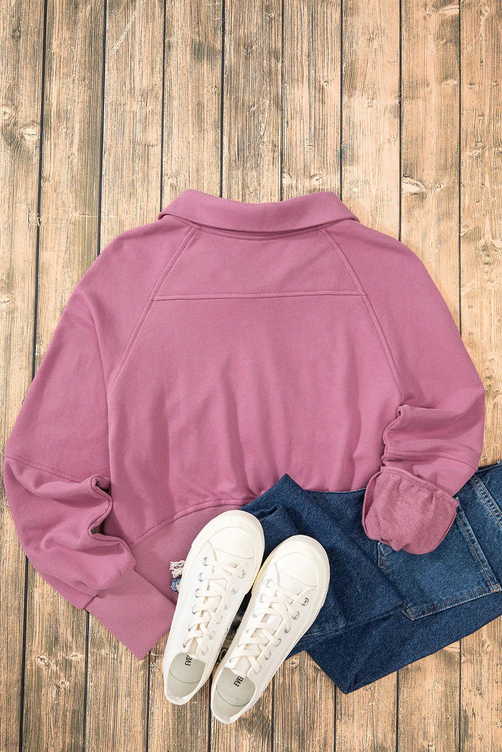 Half Zip Long Sleeve Sweatshirt