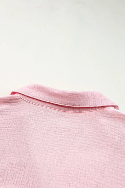 Color Block Casual Button Up Shirt