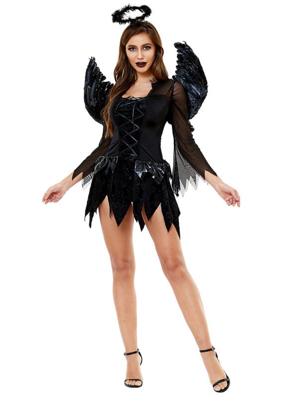 Dark Angel Dress Witch Europäisches und amerikanisches Damen-Vampir-Brautkleid 