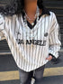 Los Angeles Striped Long Sleeve Top
