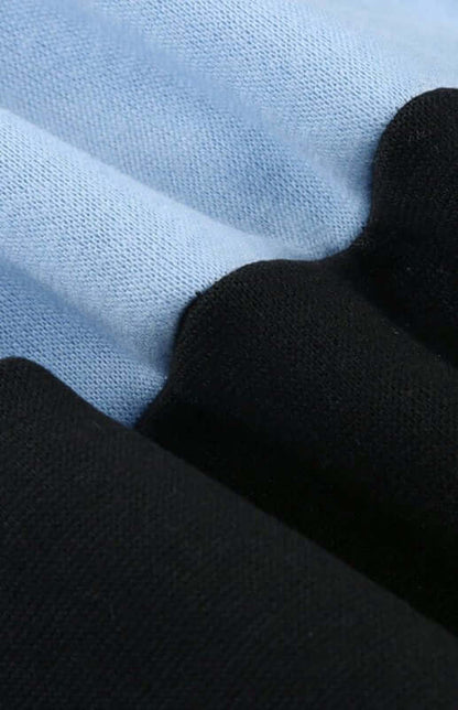 Langarm-Sweatshirt aus Samt mit doppeltem Reißverschluss und Farbblock-Kapuze 