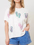 Flip-Flop Print Round Neck Casual T-Shirt