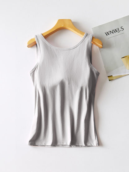 Round Neck Tank with Bra