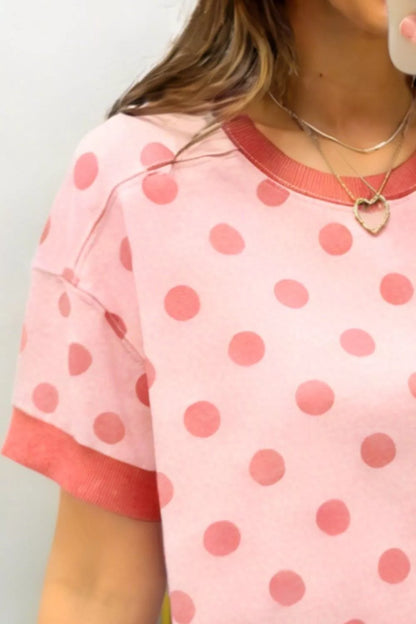Polka Dot Short Sleeve T-Shirt