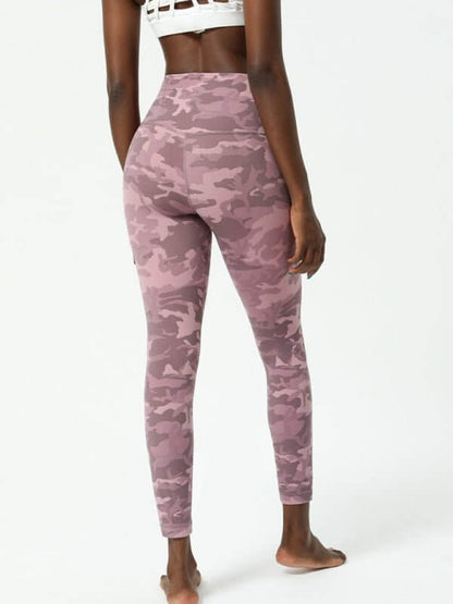 European and American camouflage yoga pants women&