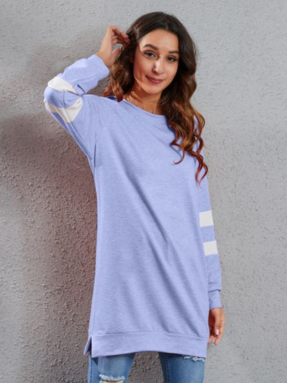 Full Size Striped Round Neck Long Sleeve T-Shirt