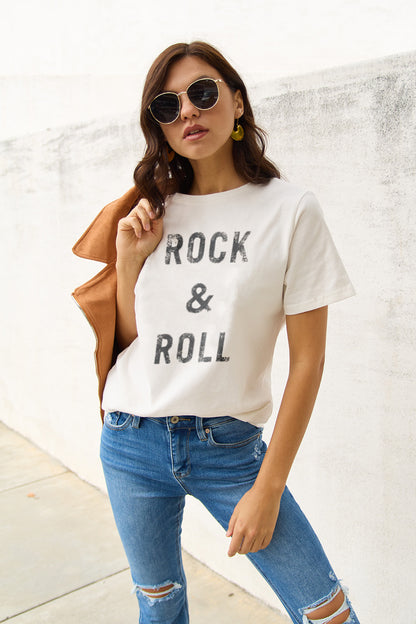 Simply Love Full Size ROCK &amp; ROLL Short Sleeve T-Shirt