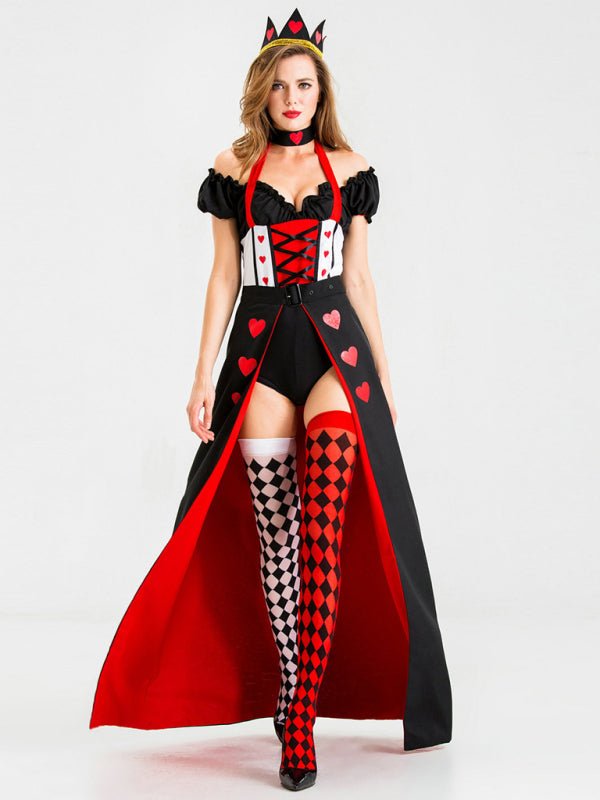 Halloween Cosplay Reine De Coeur Reine Uniforme 