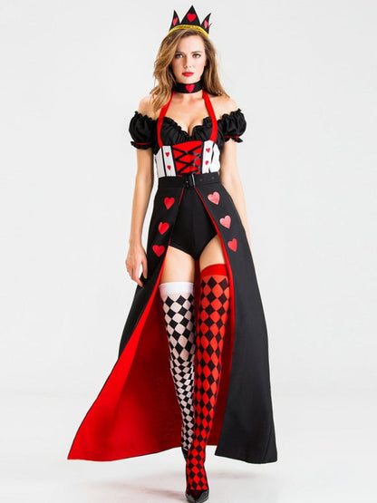 Halloween Cosplay Reine De Coeur Reine Uniforme 