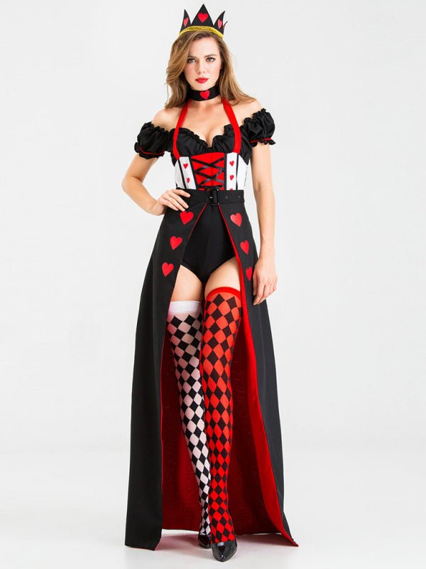 Halloween Cosplay Reine De Coeur Reine Uniforme 