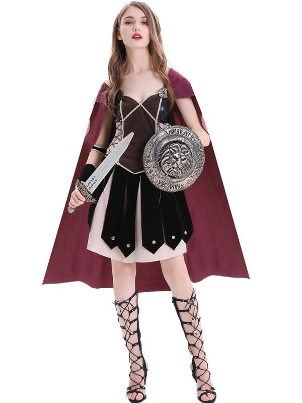 Halloween Costume Medieval Roman Spartan Woman Warrior