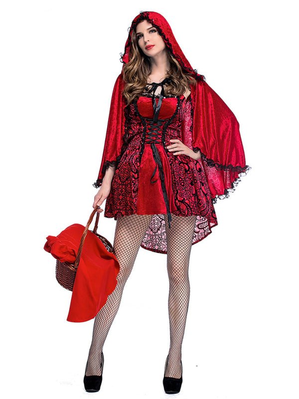 Halloween Gothic Little Red Riding Hood Cosplay Costume