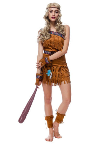 Halloween Indian Native Forest Hunter Costume