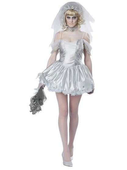 Costume de mariée vampire démoniaque pour femme d&