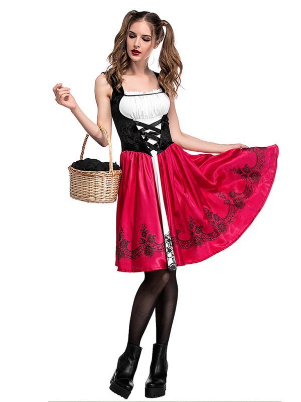 Costume de fête Cosplay pour adultes, petit chaperon rouge d&