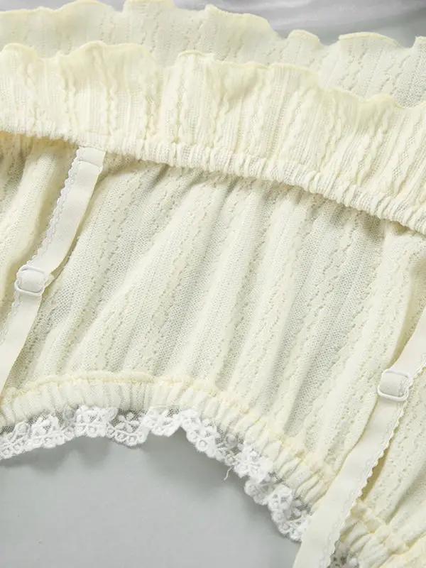 Back view of lace camisole detail