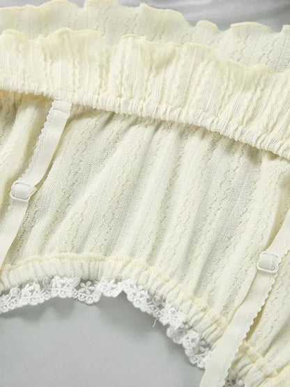Back view of lace camisole detail
