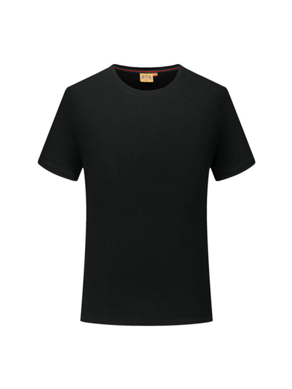 Simple, casual, solid color short-sleeved T-shirts for men and women