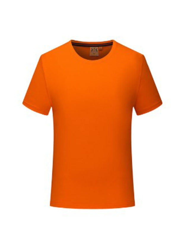 Simple, casual, solid color short-sleeved T-shirts for men and women