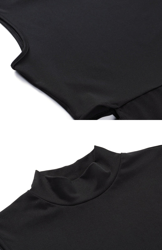 Sexy Sommer-Trägerkleid mit hohem Schlitz 