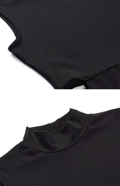 Sexy Sommer-Trägerkleid mit hohem Schlitz 
