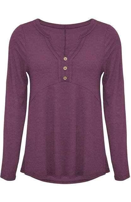 V-Neck Long-Sleeved Loose Bottoming Shirt