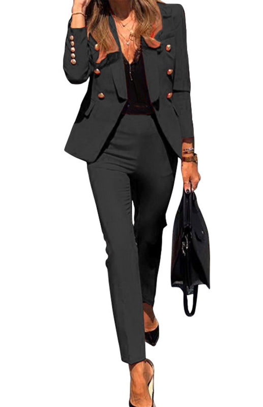 New Solid Color Fashion Two-Piece Suit