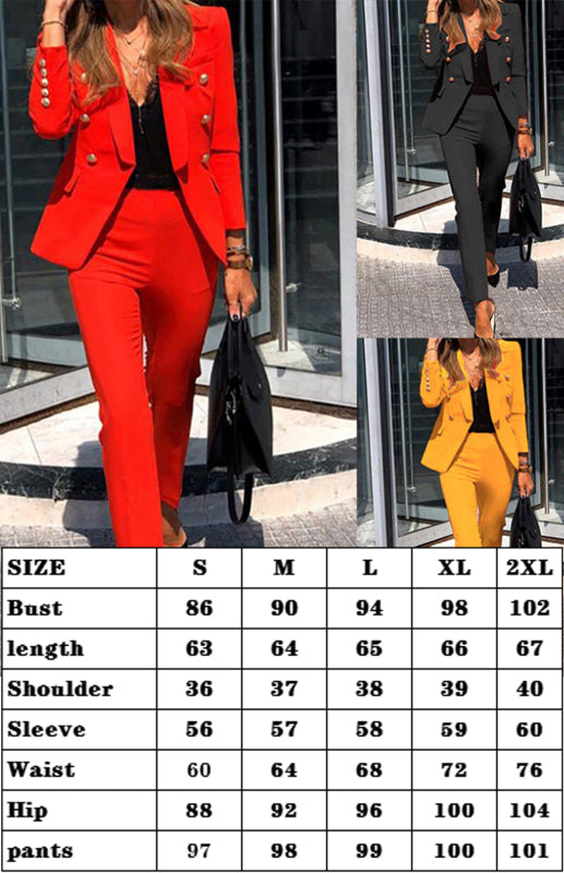 New Solid Color Fashion Two-Piece Suit