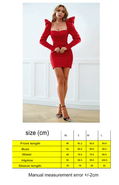 Damen-Sommermode, quadratischer Ausschnitt, rückenfrei, sexy Paket-Hüftkleid 